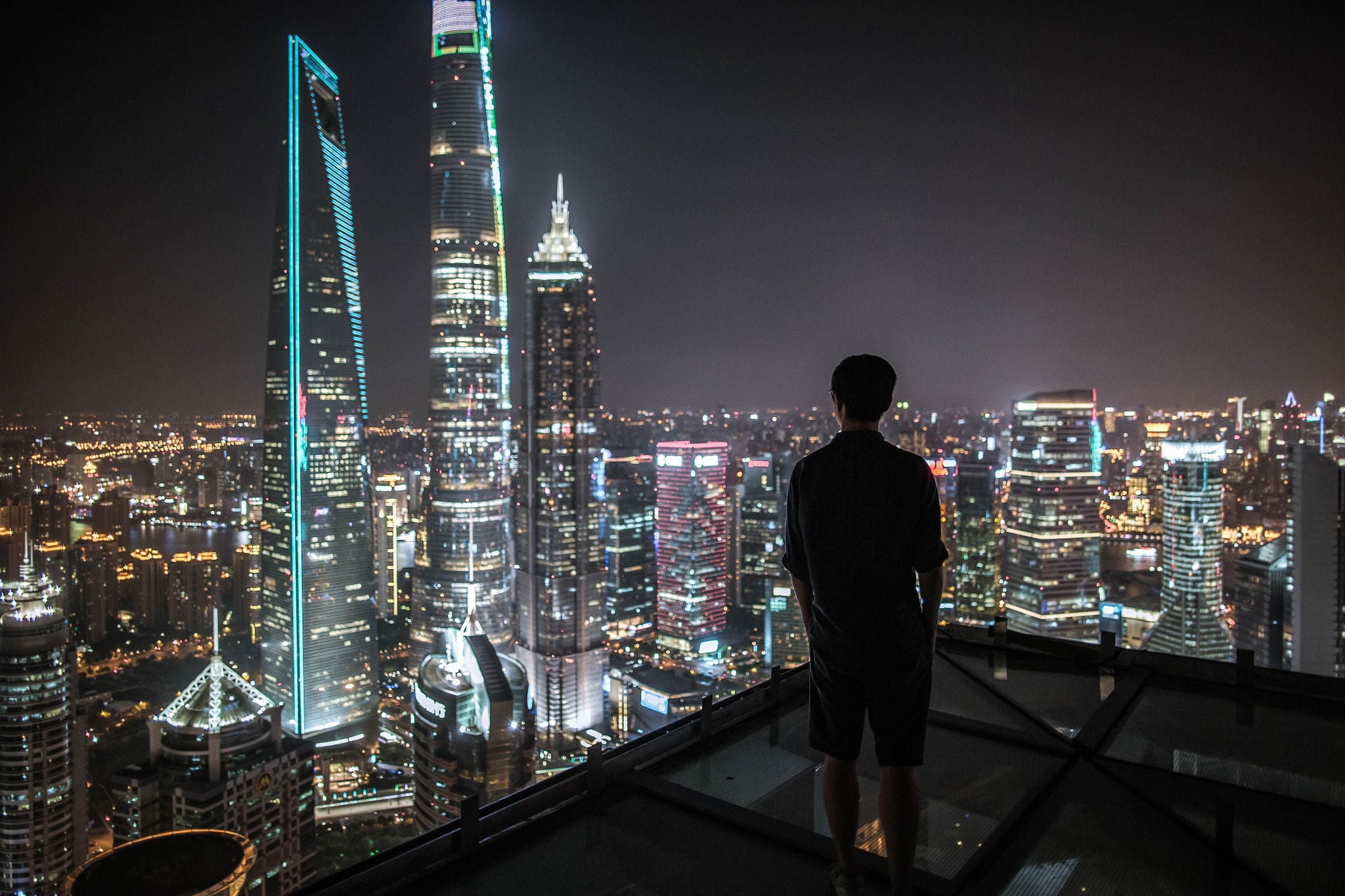 man in the skyscrapers